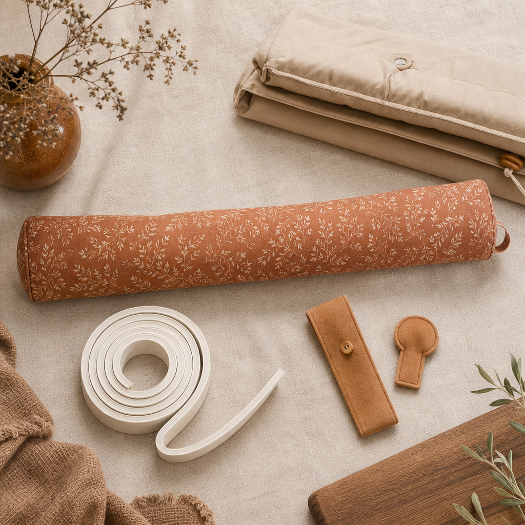 The Draught-Buster Pack — Door draught excluder, Window sealing tape, Keyhole and letterbox covers, Chimney balloon